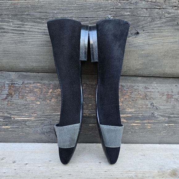 Liz Claiborne Two-tone Suede, Minimalist, Pointed Almond Toe, Ballet Flats 6.5M - Picture 11 of 16